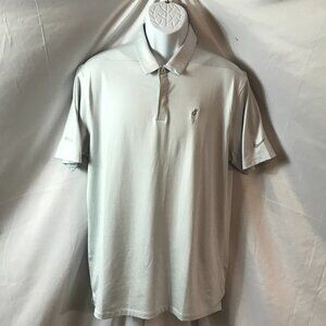 Nike Spanish Bay Golf Course Light Blue Activewear Athletic Sport Cut Polo Shirt